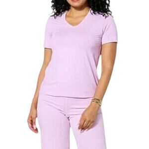Joy Collection Women's Performance V Neck Tee Spring Lilac - Regular